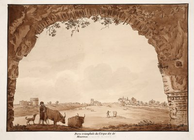 The Triumphal Arch of the Circus of Maxentius by Agostino Tofanelli